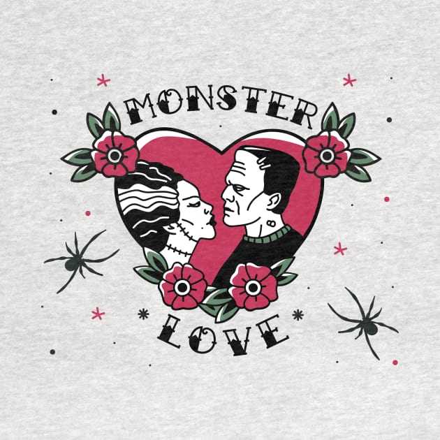 Monster Love // Bride of Frankenstein Vintage Tattoo by SLAG_Creative